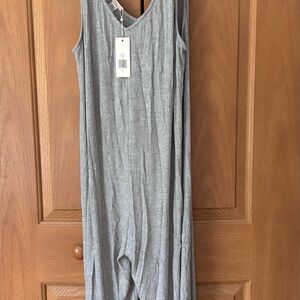 Eberjey Elon Bound V Jumpsuit - Gray - XL -NWT